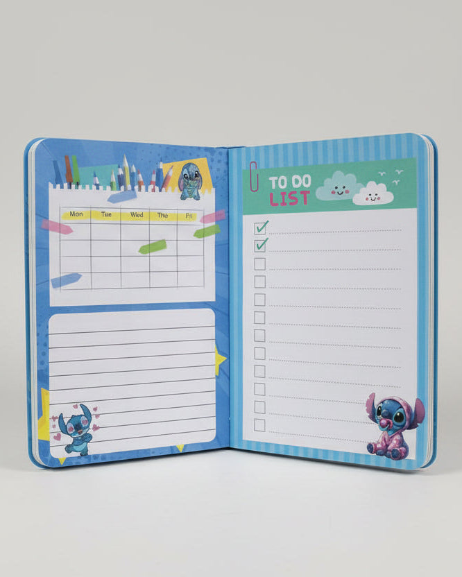 AGENDA E DIÁRIO STITCH COM FECHO MAGNÉTICO