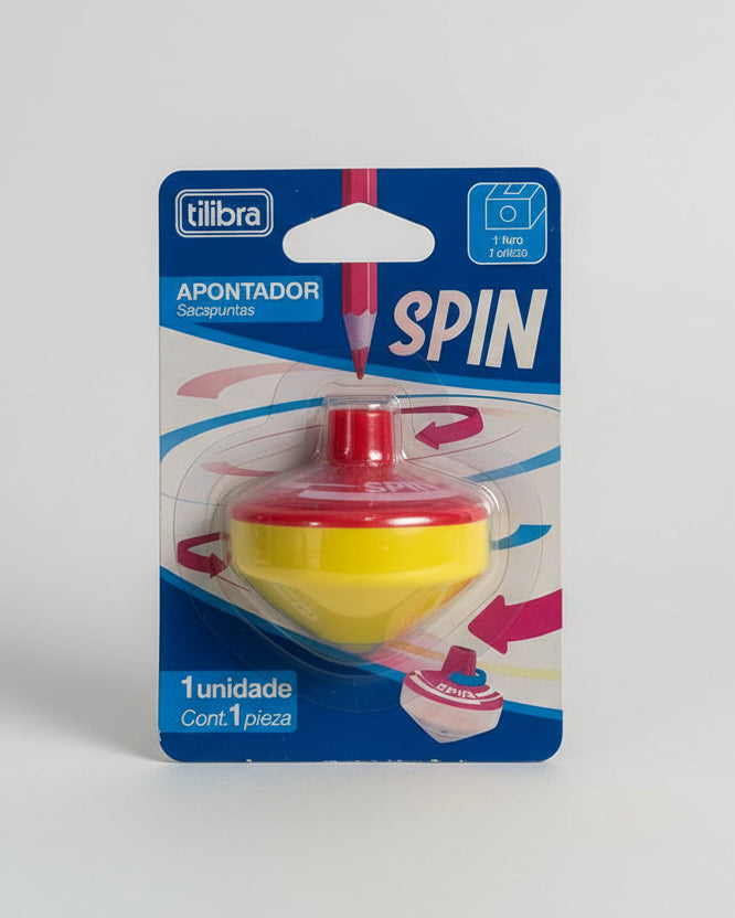 APONTADOR C BORRACHA SPIN TILIBRA
