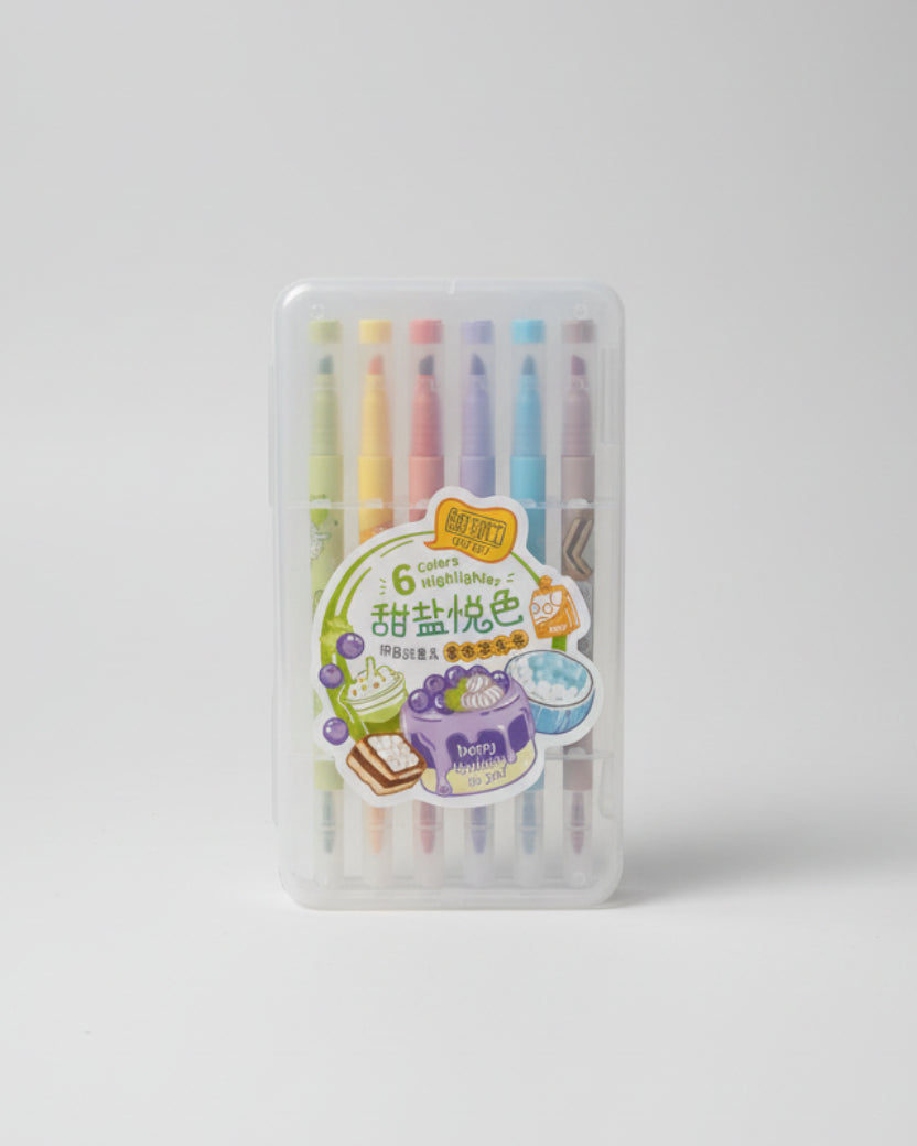 Marca texto ponta dupla perfumado .