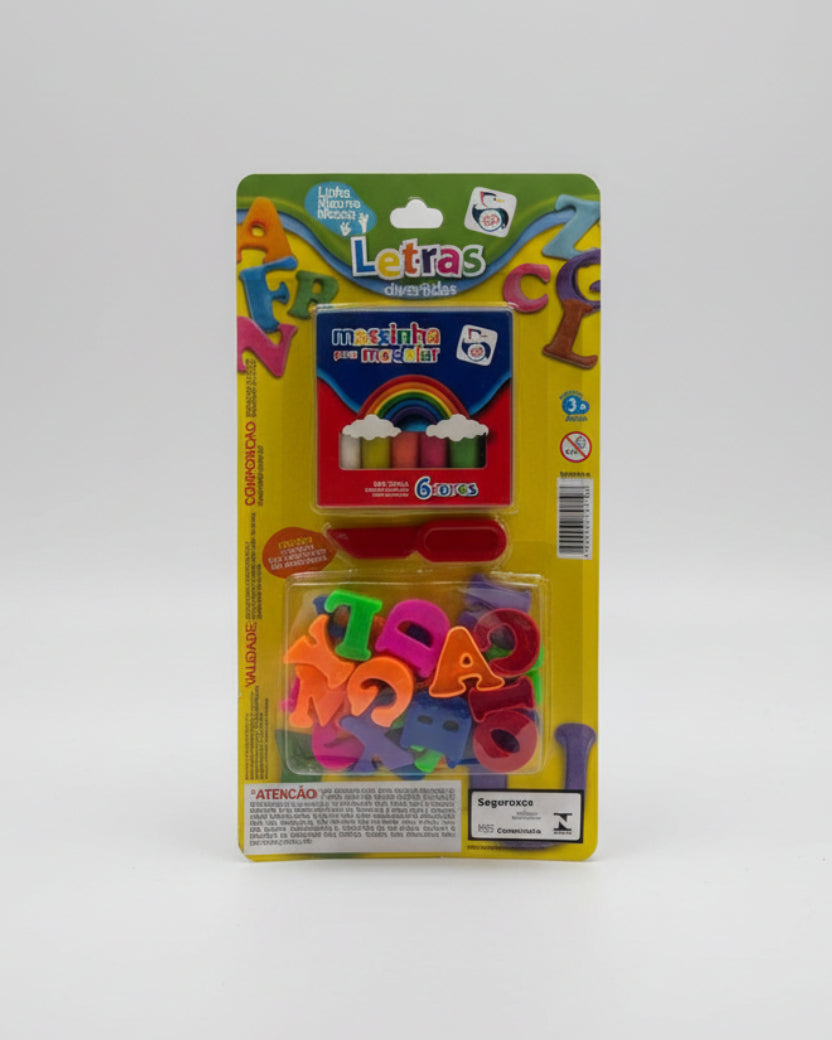 KIT MASSINHA DE MODELAR COM LETRINHAS