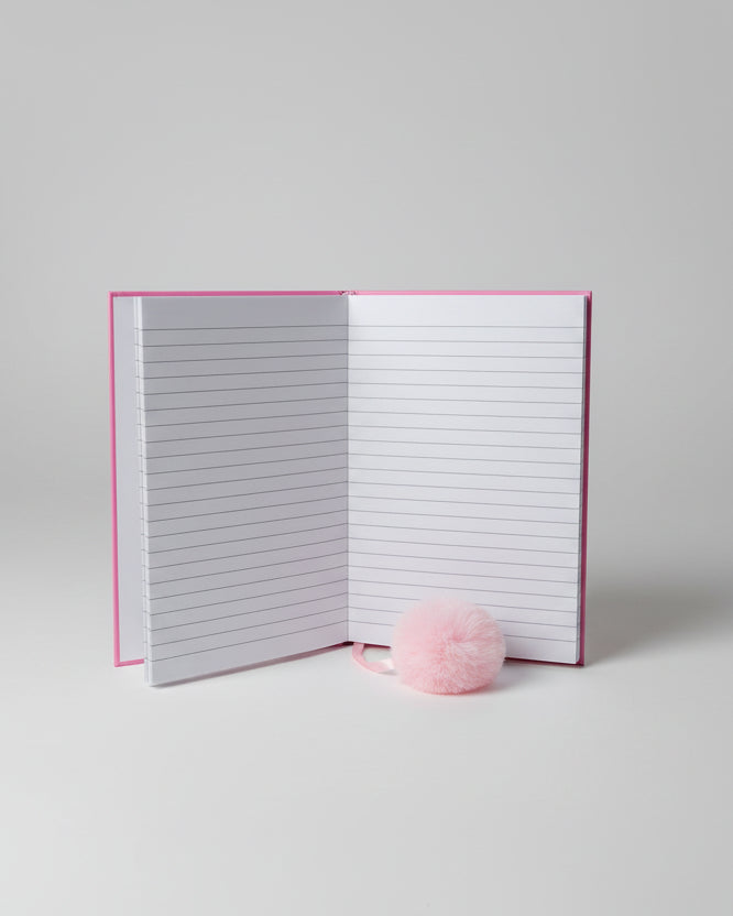 CADERNO BICHINHOS COM POMPOM TAM A5