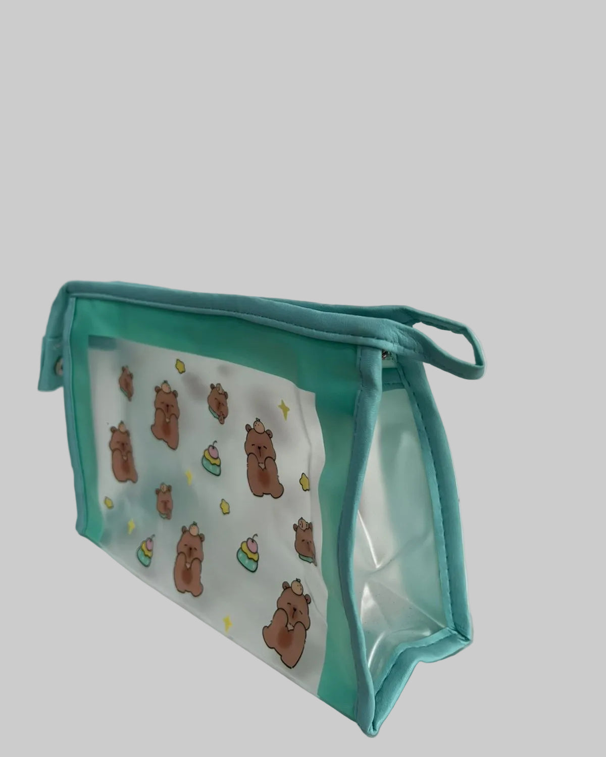 NECESSAIRE PLÁSTICA  COM ALÇINHA CAPIVARA