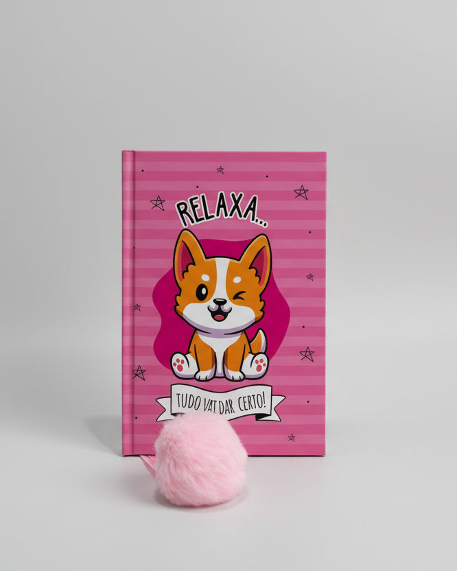 CADERNO BICHINHOS COM POMPOM TAM A5